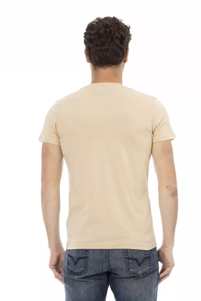Trussardi Action Beiges Baumwoll-T-Shirt für Herren