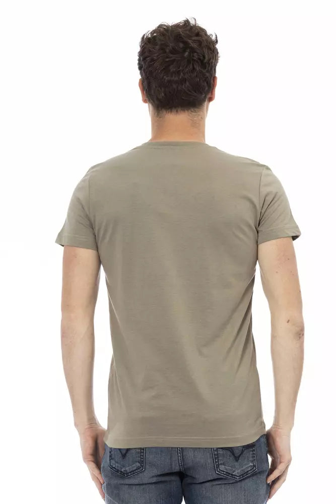 Trussardi Action Braunes Baumwoll-T-Shirt für Herren