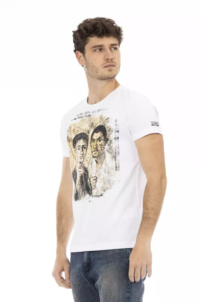 Trussardi Action Weißes Herren-T-Shirt aus Baumwolle