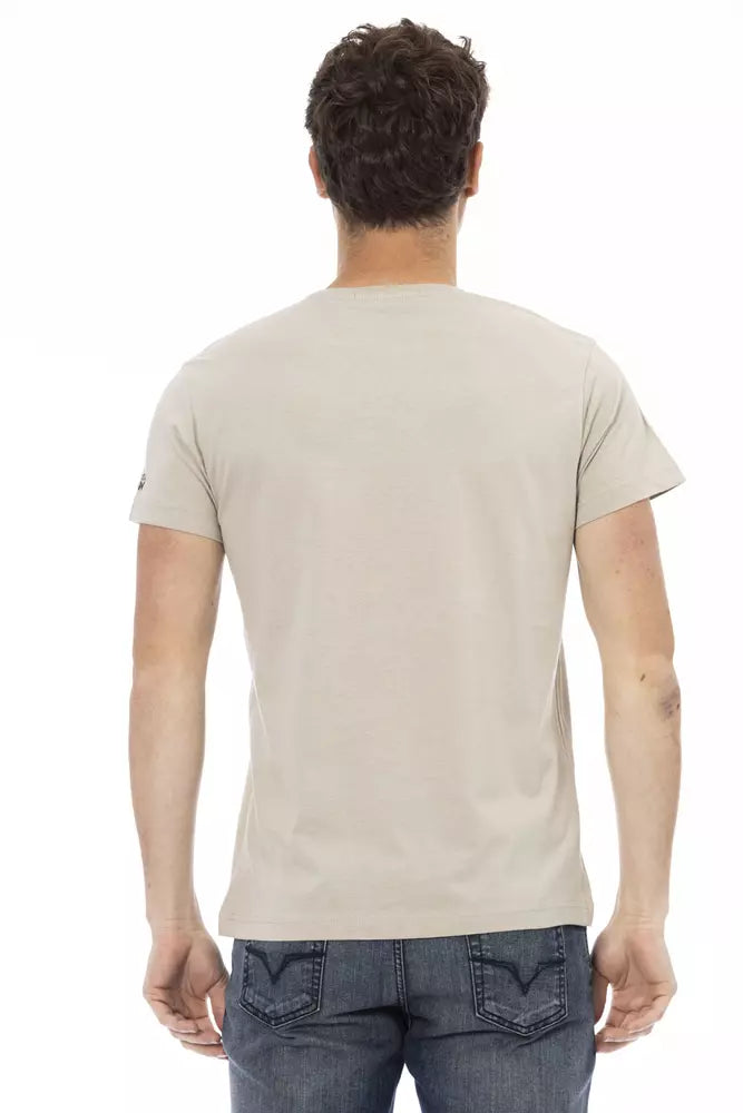 Trussardi Action Beiges Baumwoll-T-Shirt für Herren
