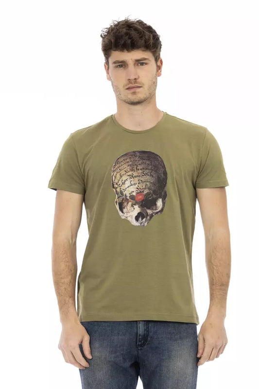 Trussardi Action Grünes Baumwoll-T-Shirt für Herren