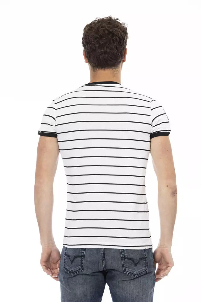 Trussardi Action Weißes Herren-T-Shirt aus Baumwolle