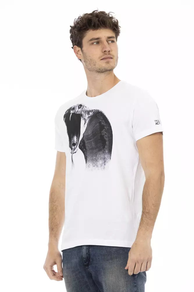 Trussardi Action Weißes Herren-T-Shirt aus Baumwolle