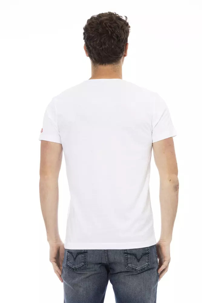 Trussardi Action Weißes Herren-T-Shirt aus Baumwolle