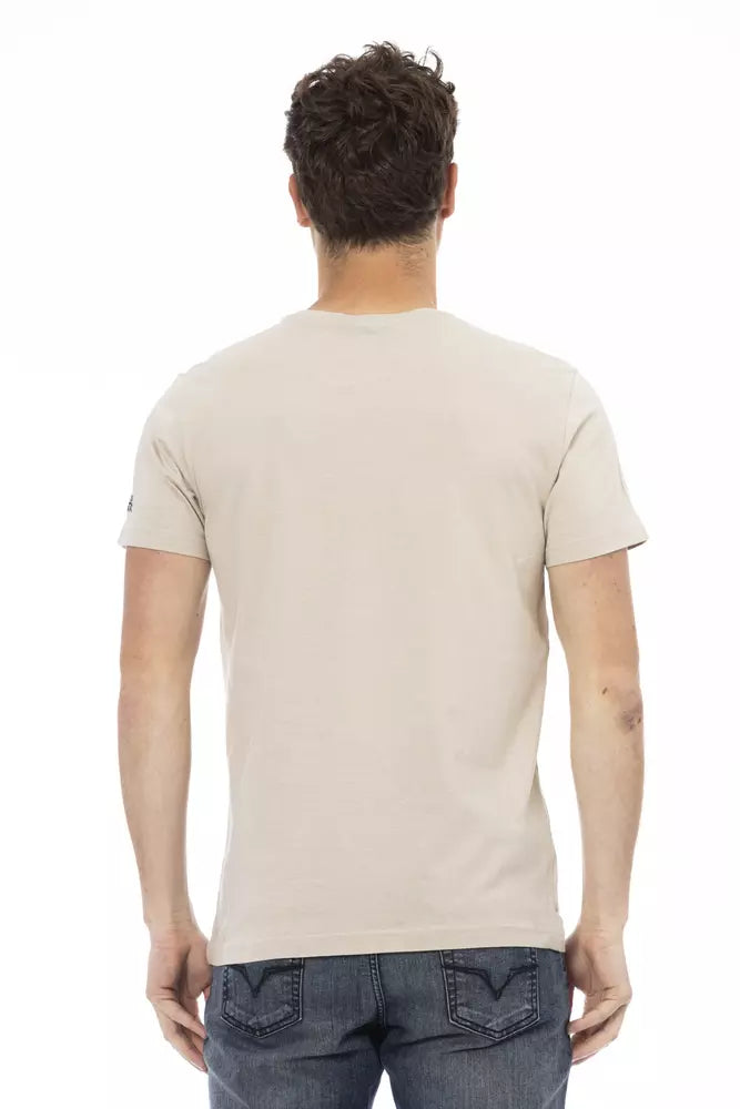 Trussardi Action Beiges Baumwoll-T-Shirt für Herren