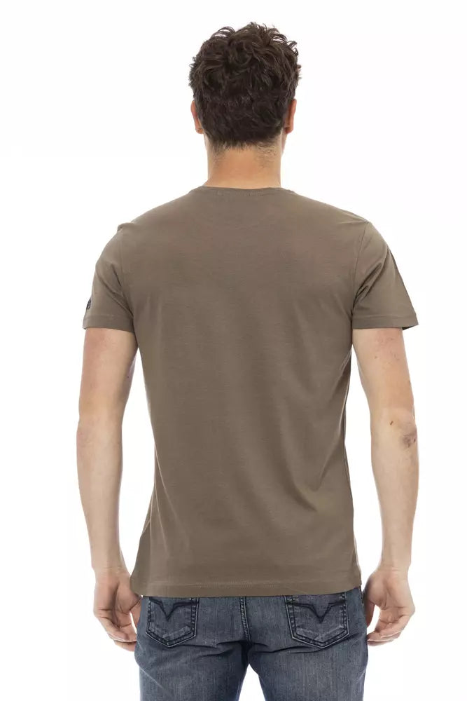 Trussardi Action Braunes Baumwoll-T-Shirt für Herren