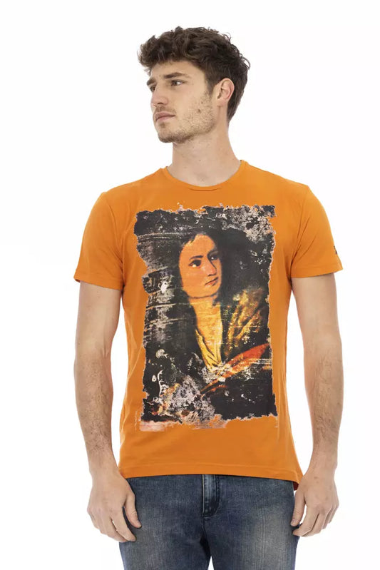 Trussardi Action Orange-farbenes Baumwoll-T-Shirt für Herren