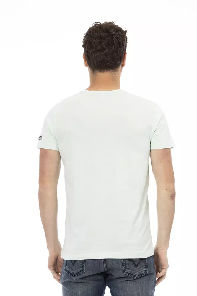 Trussardi Action Hellblaues Baumwoll-T-Shirt für Herren