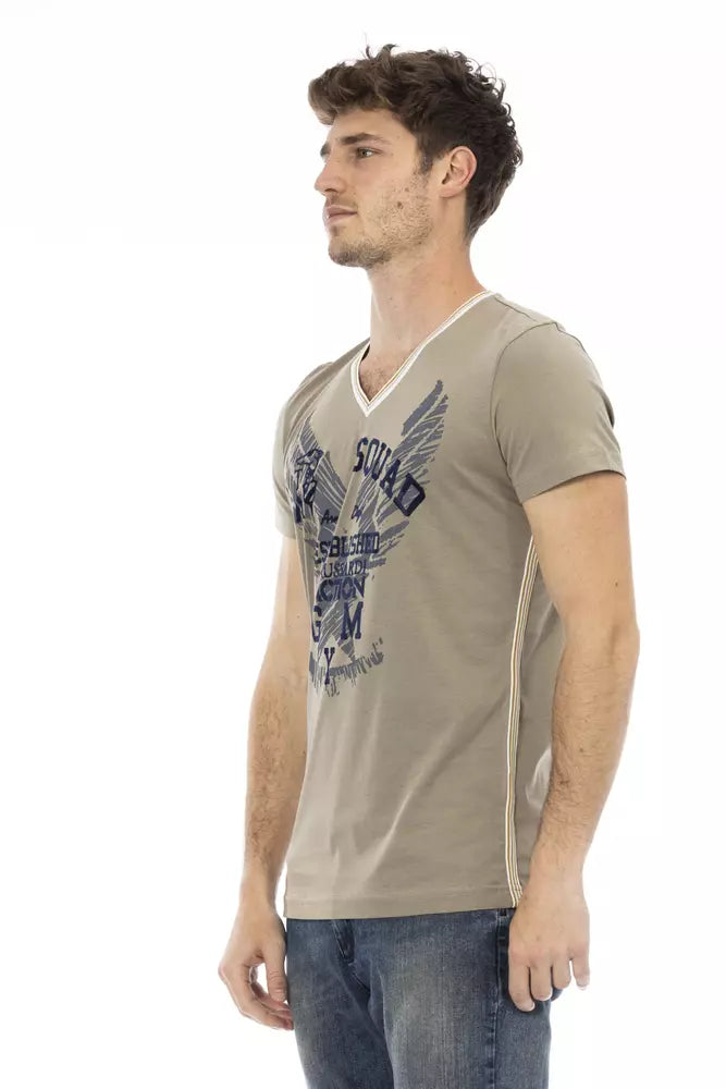 Trussardi Action Grünes Baumwoll-T-Shirt für Herren