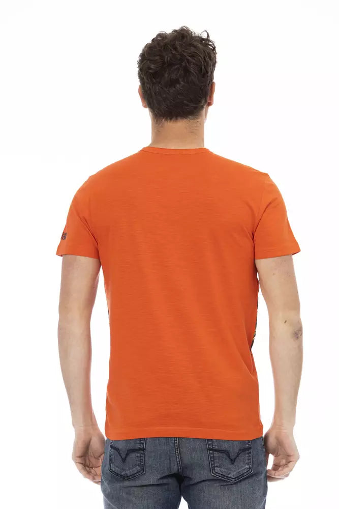 Trussardi Action Orangefarbenes Baumwoll-T-Shirt für Herren