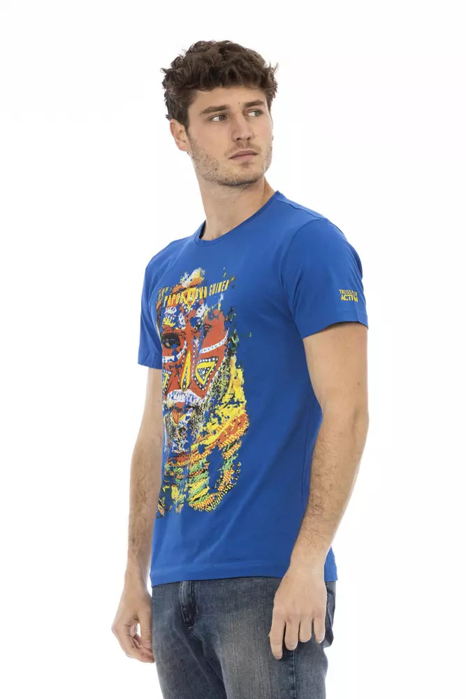 Trussardi Action Baumwoll-T-Shirt für Herren in Blau