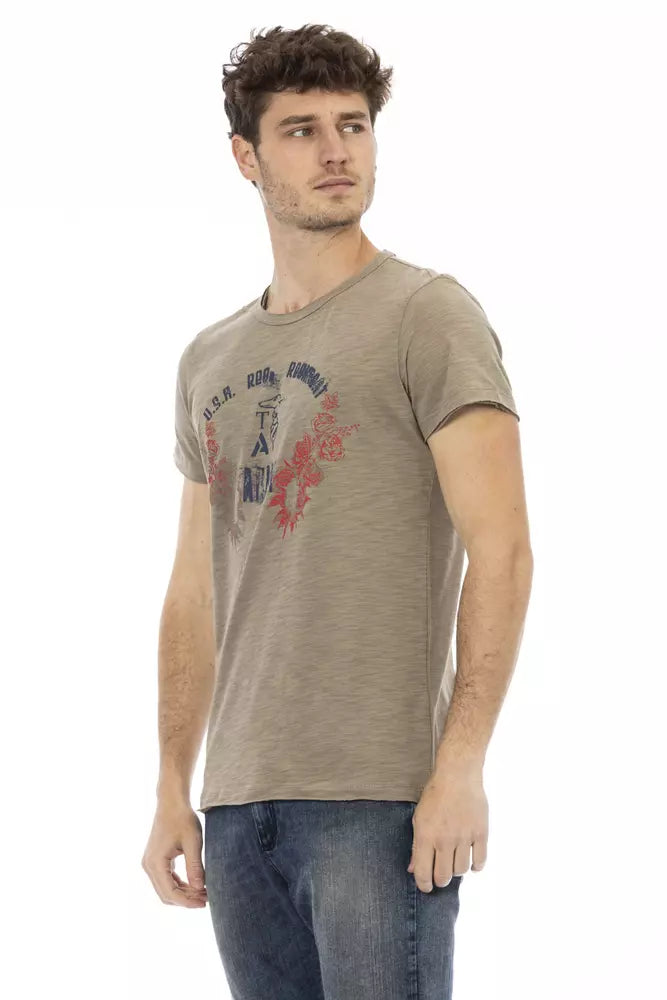 Trussardi Action Grünes Baumwoll-T-Shirt für Herren
