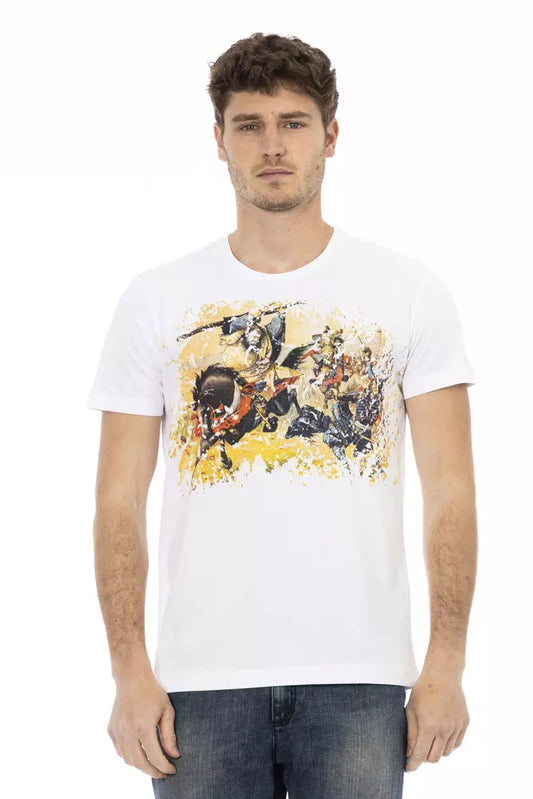 Trussardi Action Weißes Herren T-Shirt aus Baumwolle