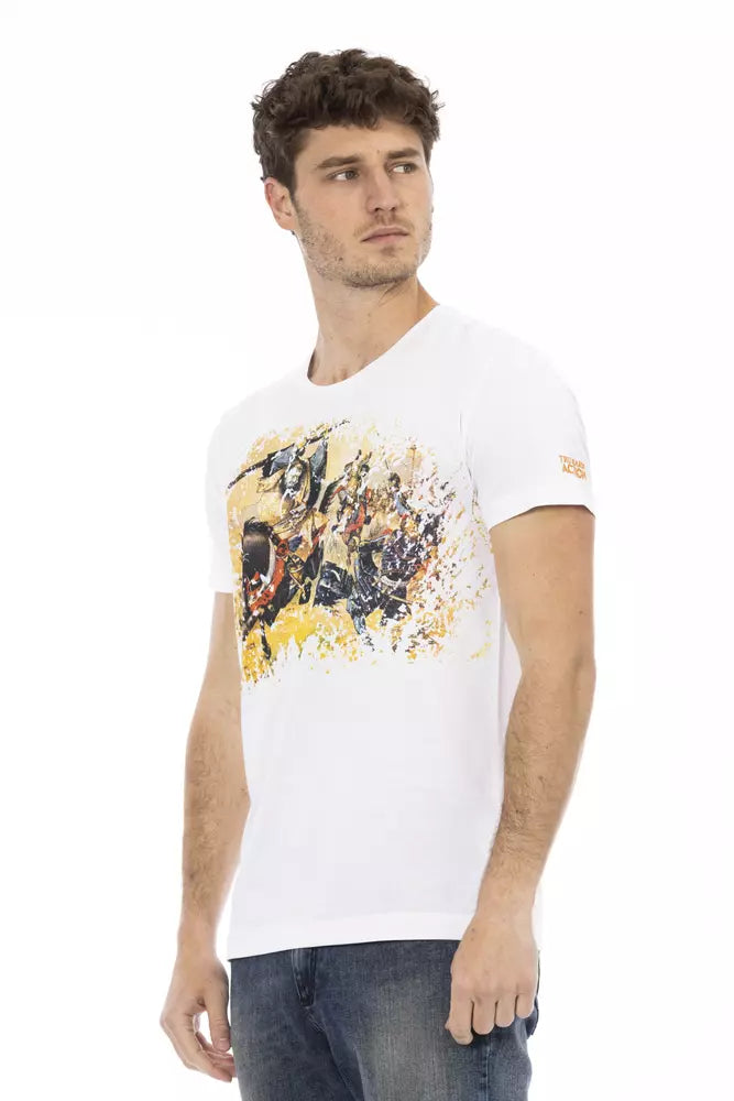 Trussardi Action Weißes Herren T-Shirt aus Baumwolle