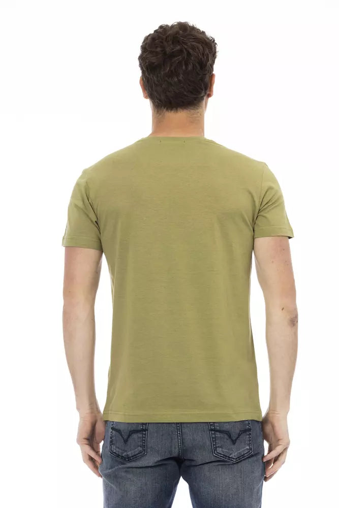 Trussardi Action Grünes Baumwoll-T-Shirt für Herren
