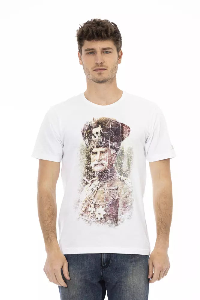 Trussardi Action Weißes Baumwoll-T-Shirt für Herren