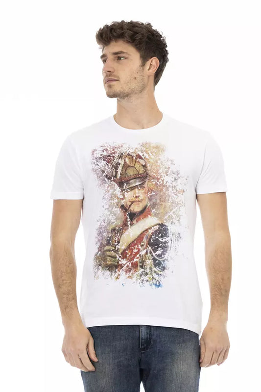 Trussardi Action Weißes Baumwoll-T-Shirt für Herren