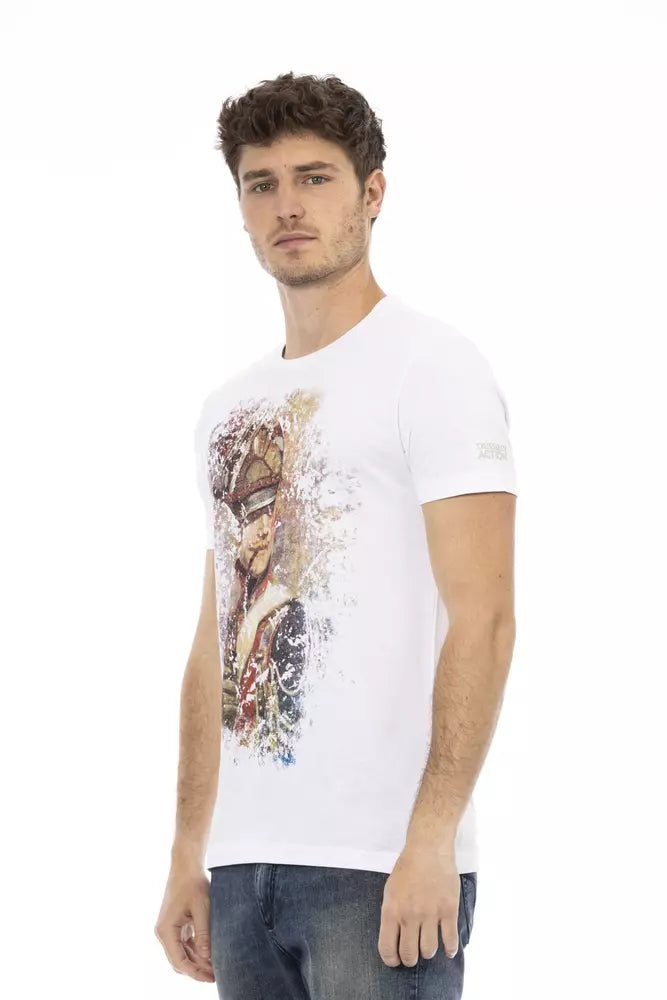 Trussardi Action Weißes Baumwoll-T-Shirt für Herren
