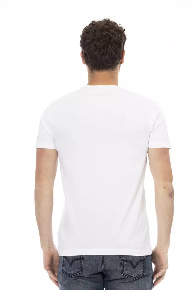 Trussardi Action Weißes Baumwoll-T-Shirt für Herren