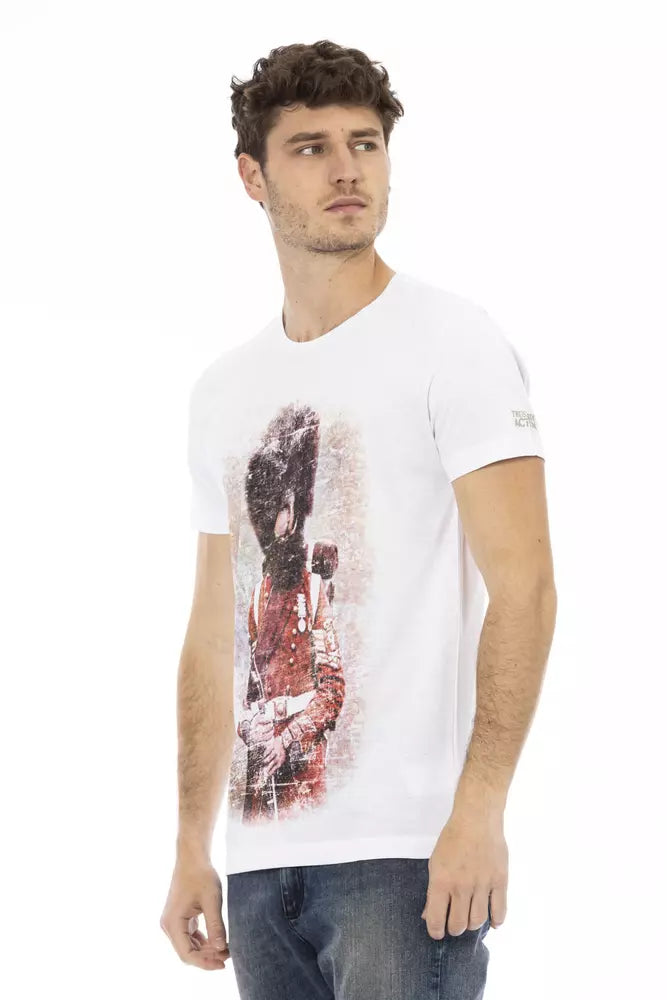 Trussardi Action Weißes Herren-T-Shirt aus Baumwolle