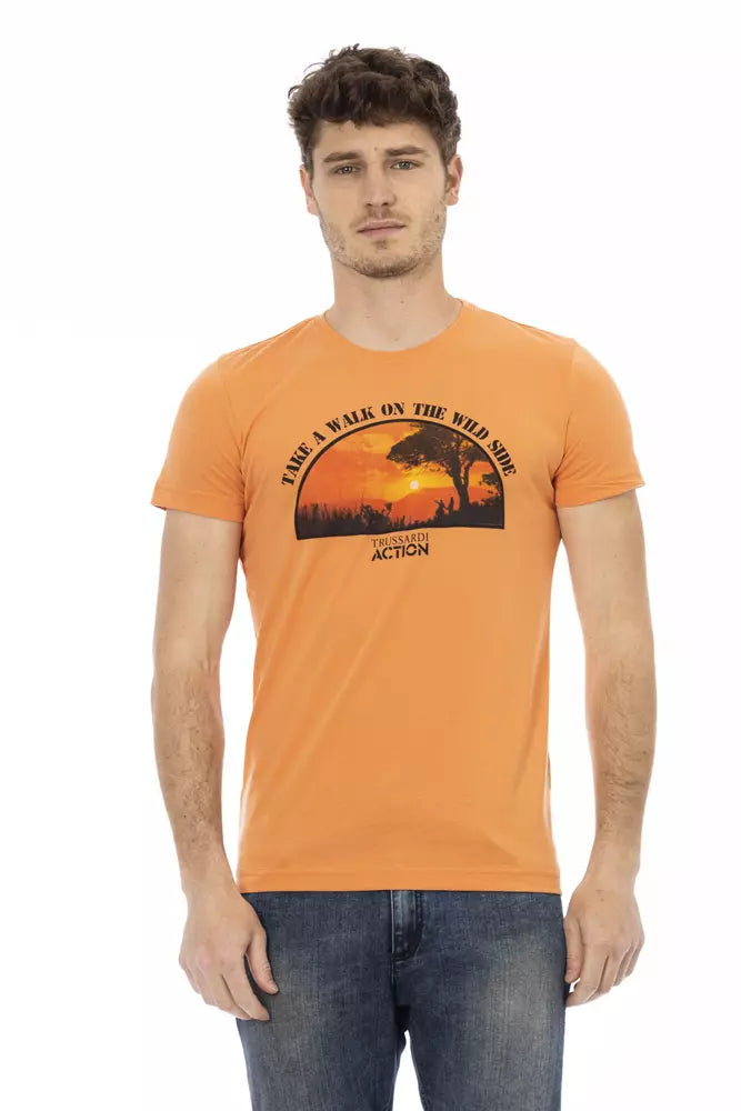 Trussardi Action Oranges Baumwoll-T-Shirt für Herren