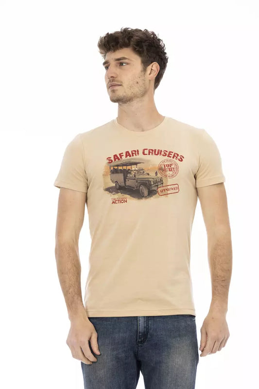 Trussardi Action Beiges Baumwoll-T-Shirt für Herren