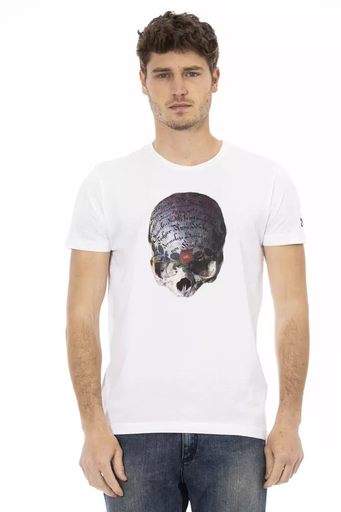 Trussardi Action Weißes Baumwoll-T-Shirt für Herren