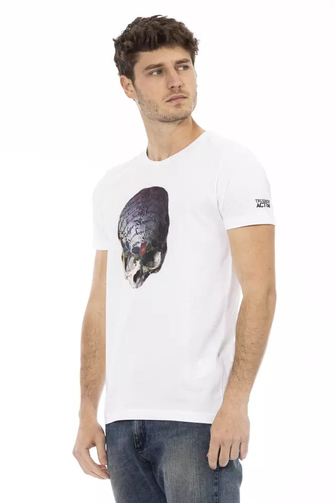 Trussardi Action Weißes Baumwoll-T-Shirt für Herren