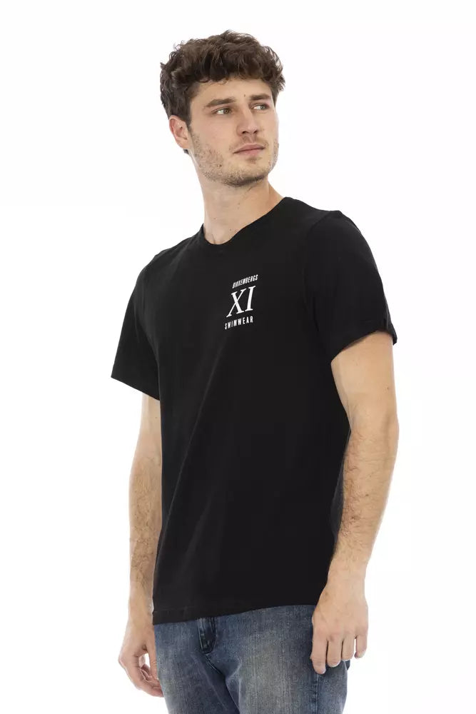 Bikkembergs Schwarzes Baumwoll-T-Shirt für Männer