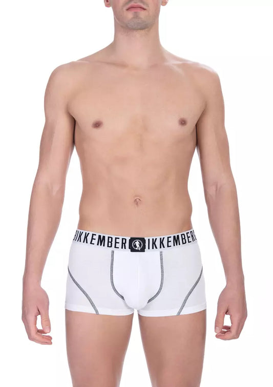 Bikkembergs Weißer Baumwolltrunk für Männer im Doppelpack