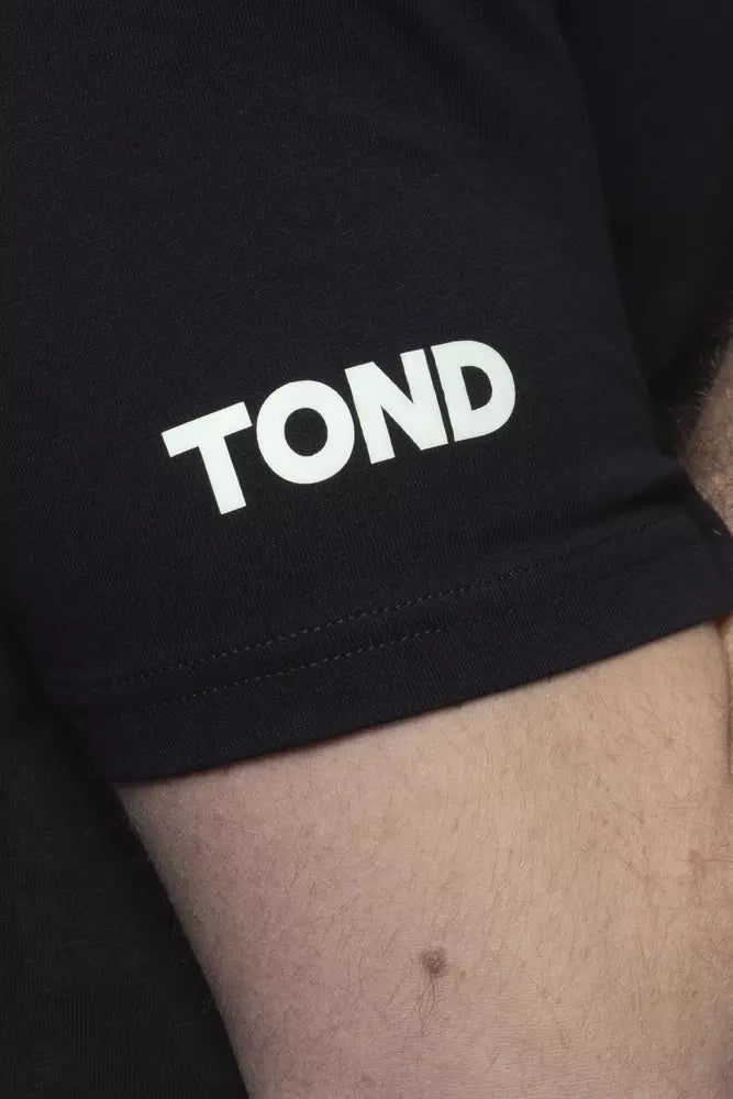 Tond Schwarzes Baumwoll-T-Shirt für Männer