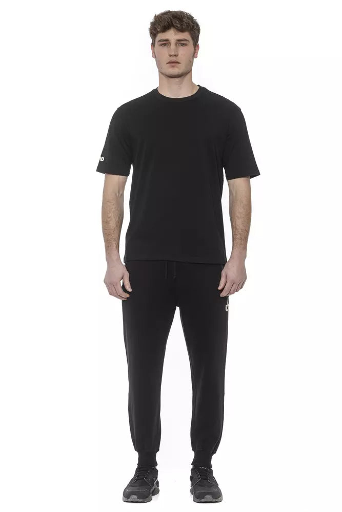 Tond Schwarzes Baumwoll-T-Shirt für Männer