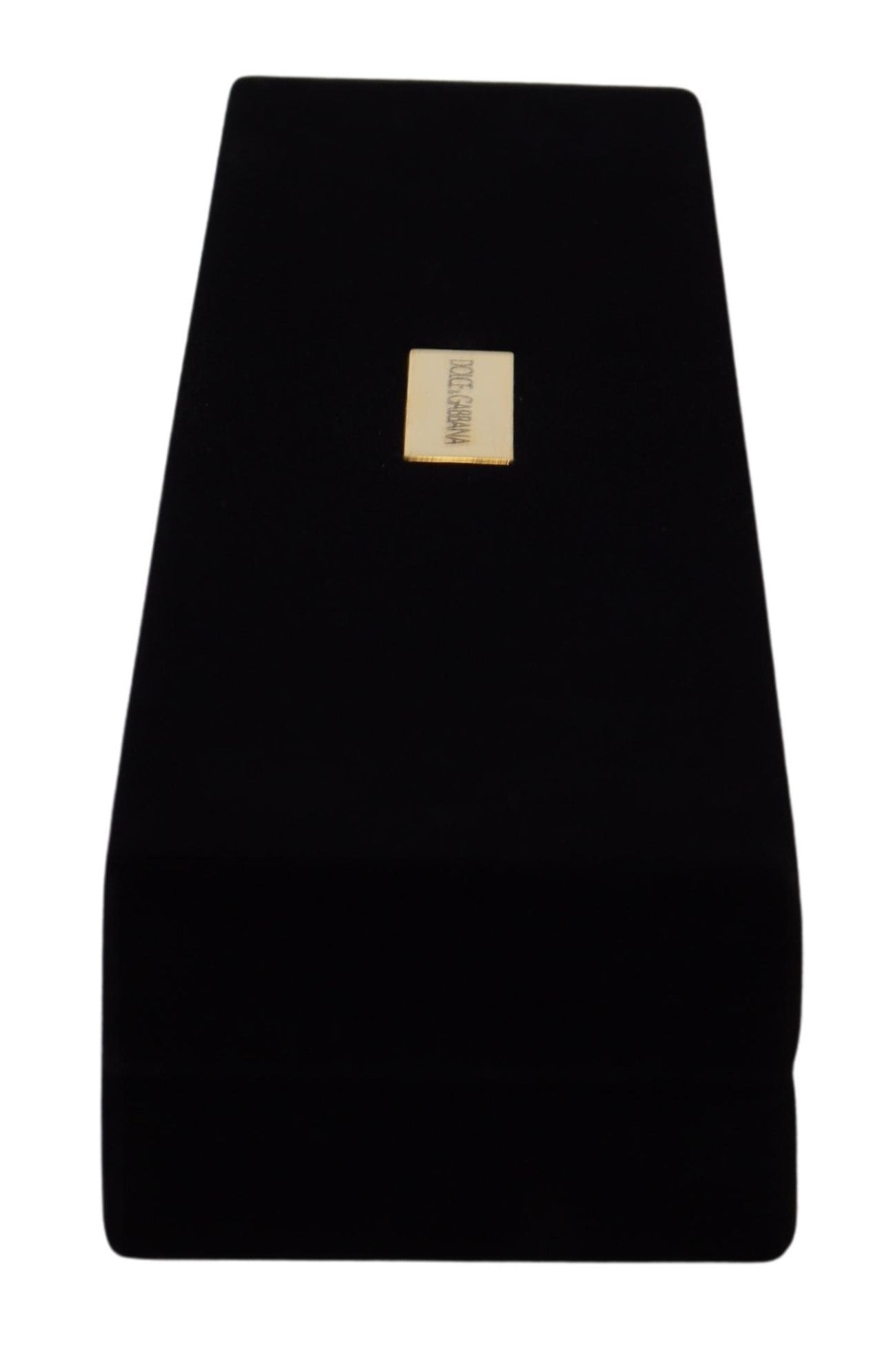 Dolce & Gabbana Schwarzer Samt Logo Plaque Lagerung Armband Schmuck-Box