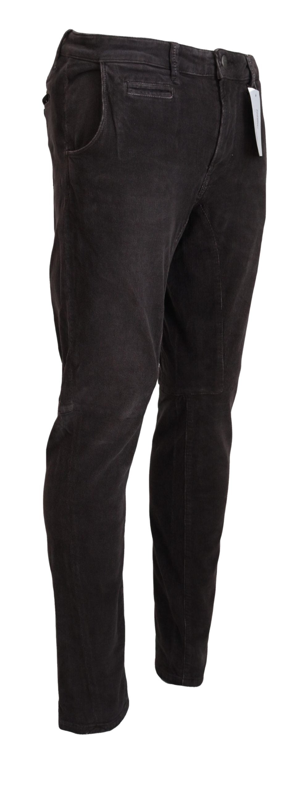 Acht Braun Baumwolle Straight Fit Herren Freizeithosen