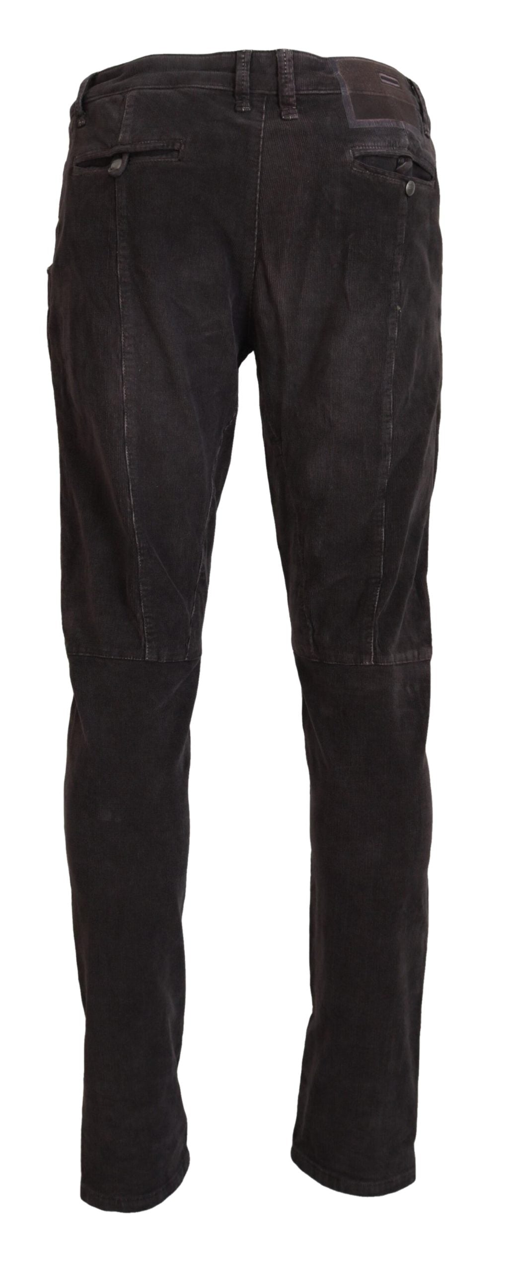 Acht Braun Baumwolle Straight Fit Herren Freizeithosen