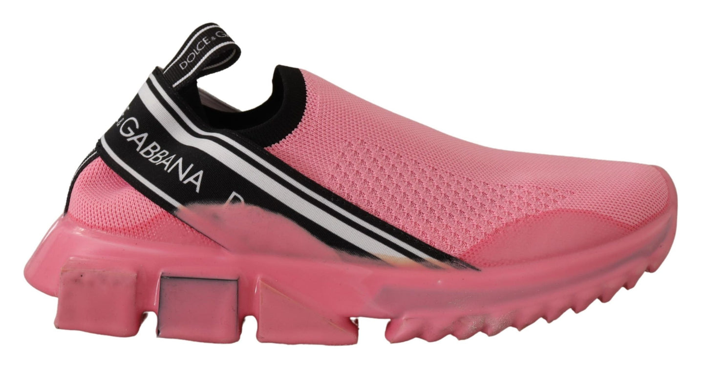 Dolce & Gabbana Rosa Low Top Slip On Casual Sorrento Turnschuhe