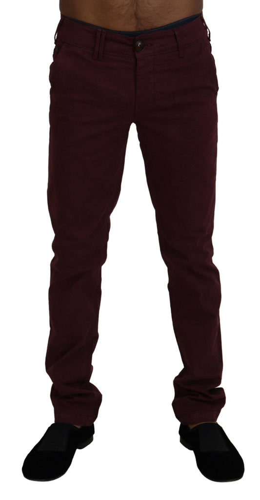 CYCLE Kastanienbraune Baumwolle Stretch Skinny Casual Männer Hosen