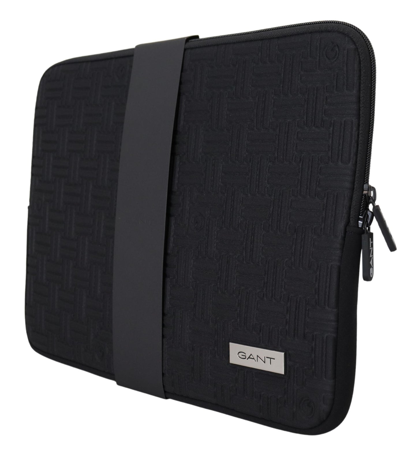 Gant Schwarzes gepolstertes Etui Tasche Zipper Cover Sleeve Case