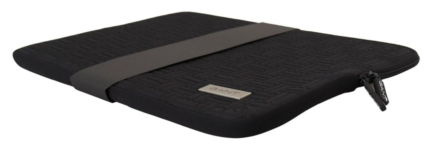 Gant Schwarzes gepolstertes Etui Tasche Zipper Cover Sleeve Case