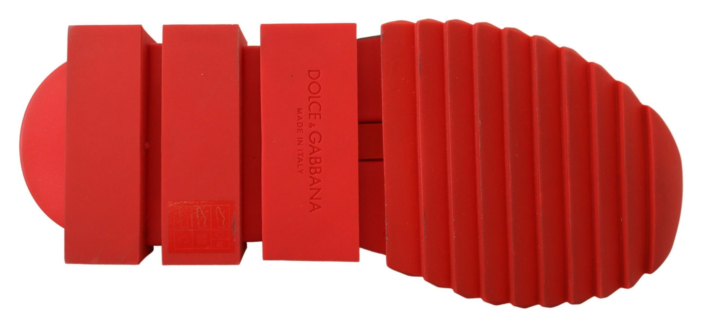 Dolce & Gabbana Rot Bling Sorrento Turnschuhe Socken Schuhe