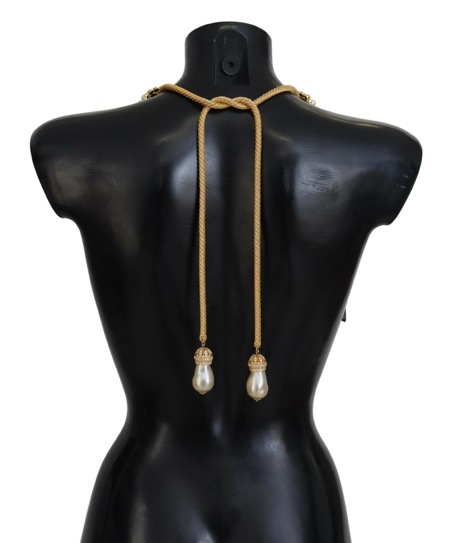 Dolce & Gabbana Gold Messing Sizilien Kristall Robe Statement Halskette