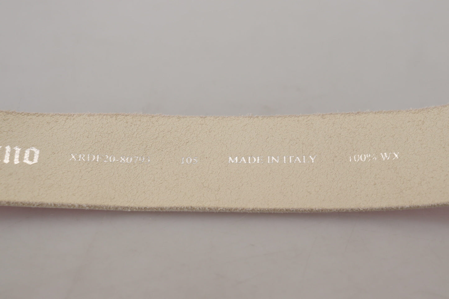 John Galliano Rosa Leder Brief Logo Runde Schnalle Taille Gürtel