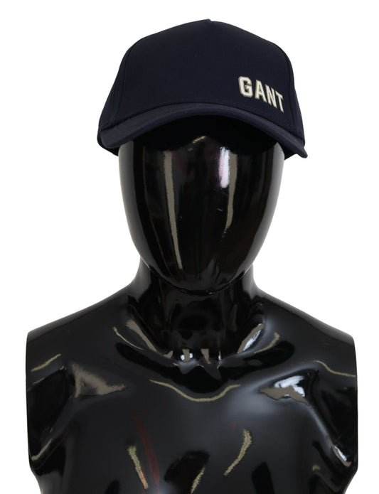 Gant Blaue Baumwolle Logo Print Baseballkappe lässigen Hut