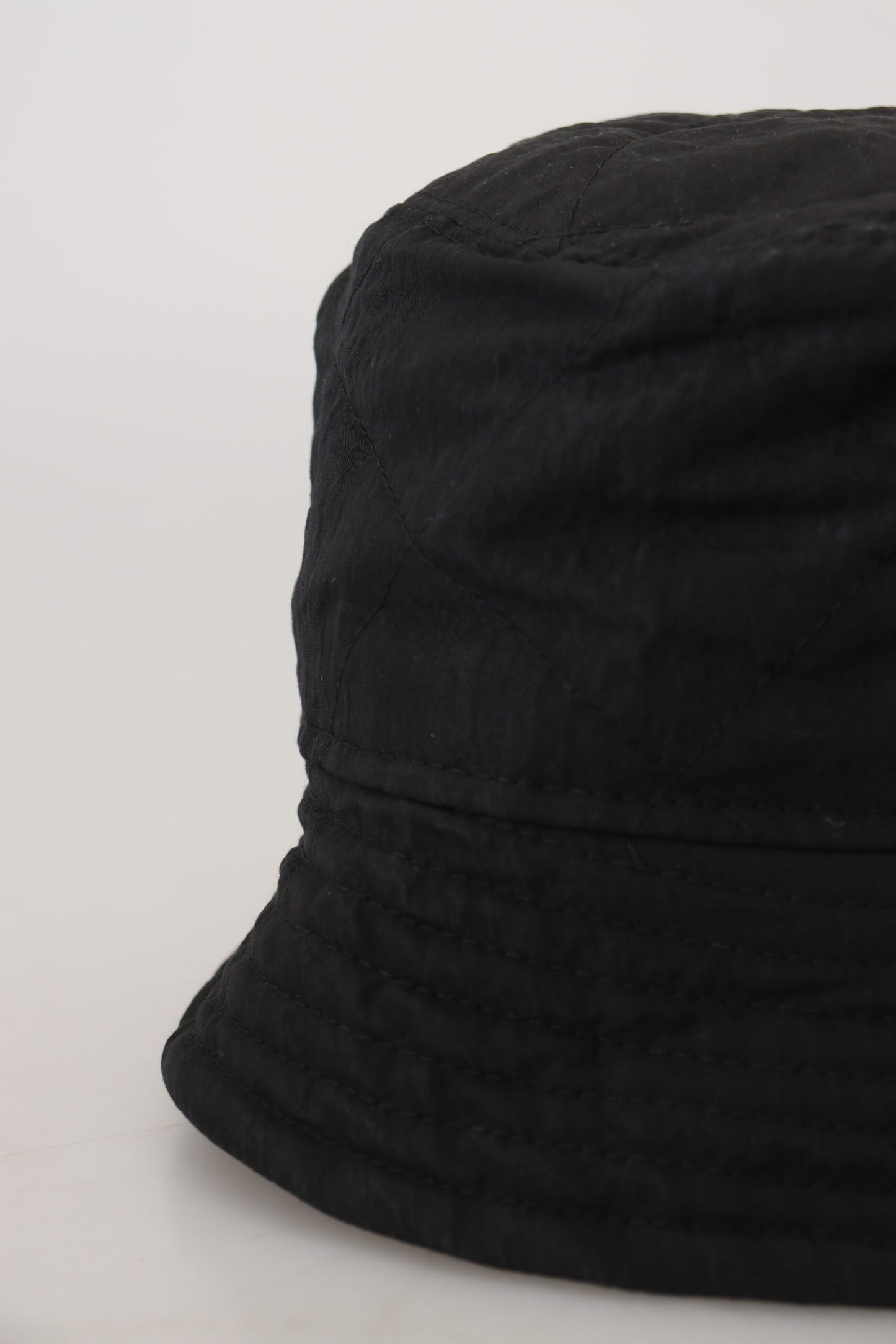 Dolce & Gabbana Schwarzes Nylon Frauen Eimer Kappe Hut