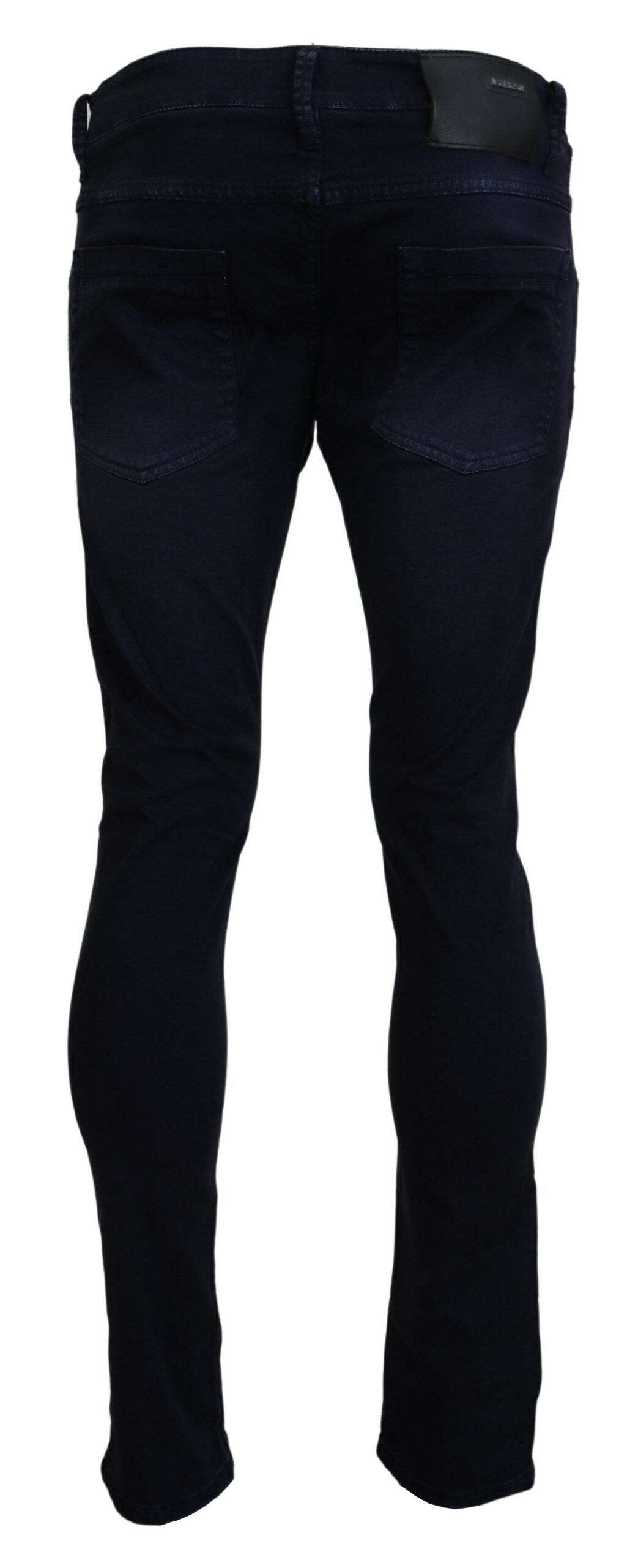 Acht Blaue Baumwolle Tapered Slim Fit Herren Casual Denim Jeans