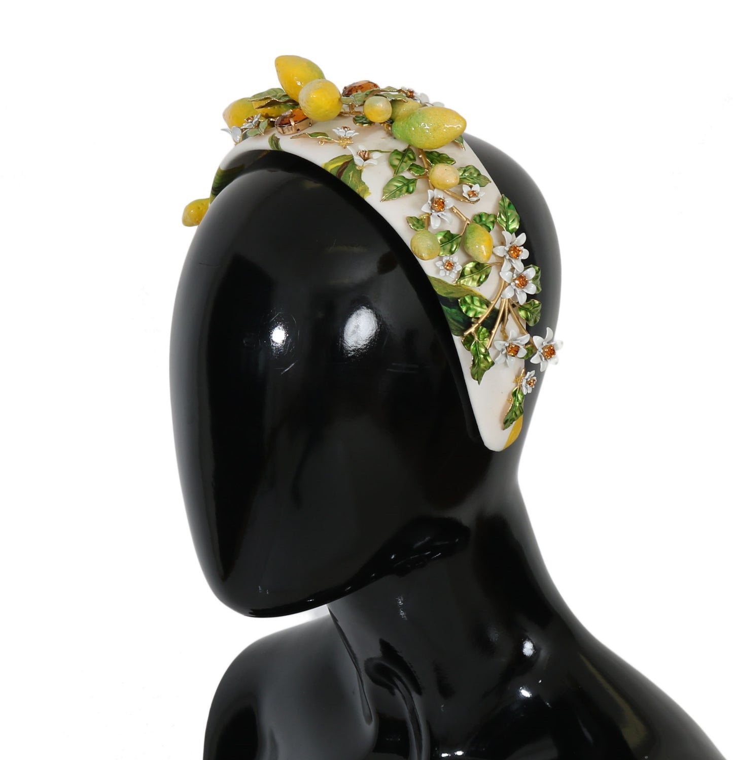 Dolce & Gabbana Gelbe Zitronen Sizilien Kristall Diadem Tiara Stirnband