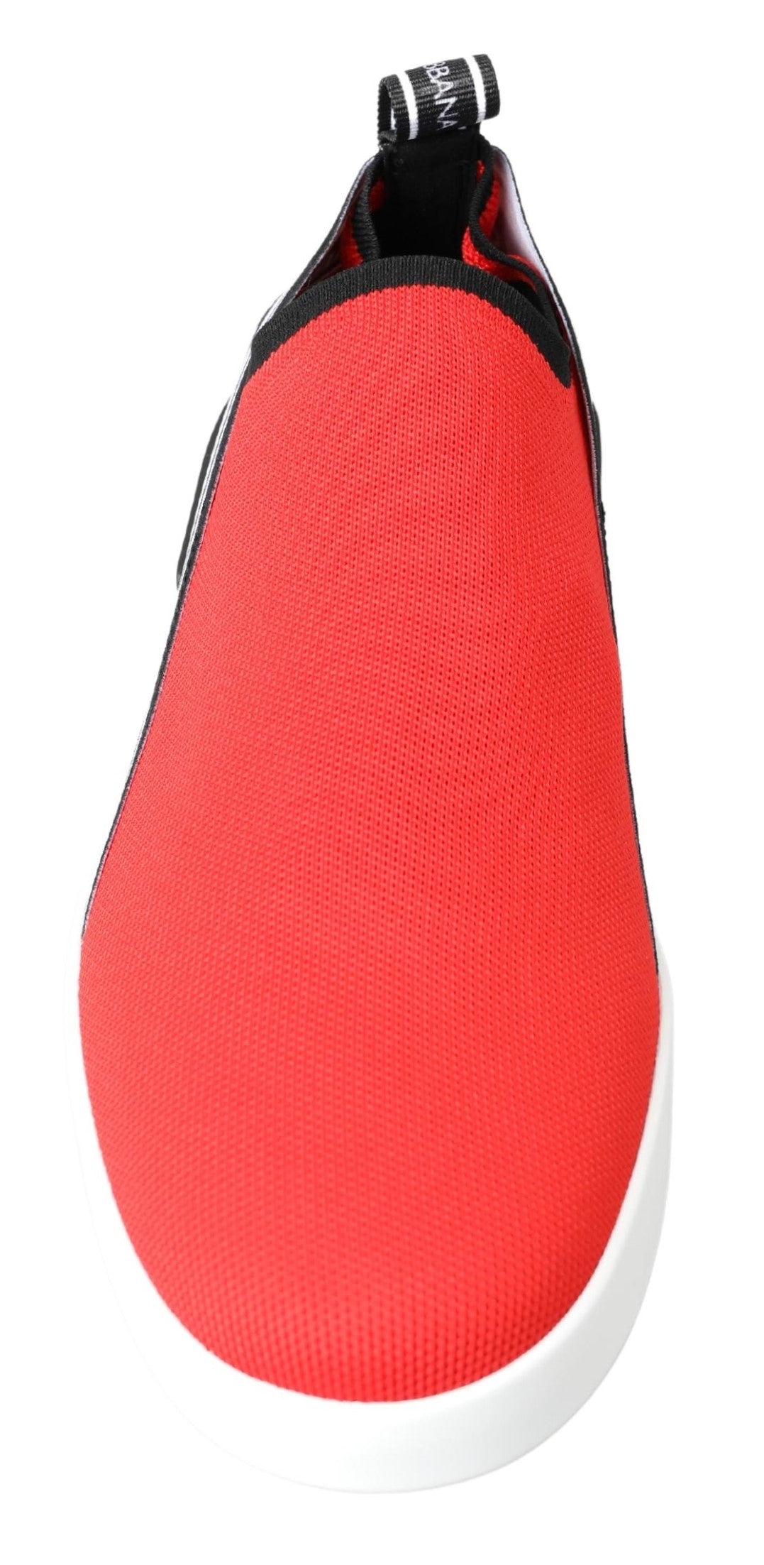 Dolce & Gabbana Rot Weiß Flache Turnschuhe Loafers Schuhe