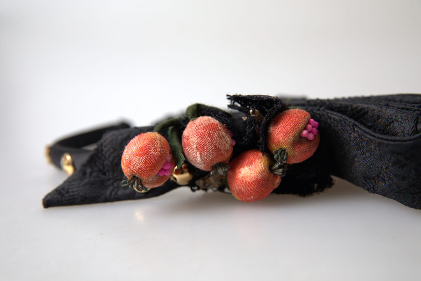 Dolce & Gabbana Schwarz mit multicolor Feigenfrucht Kristall Diadem Stirnband