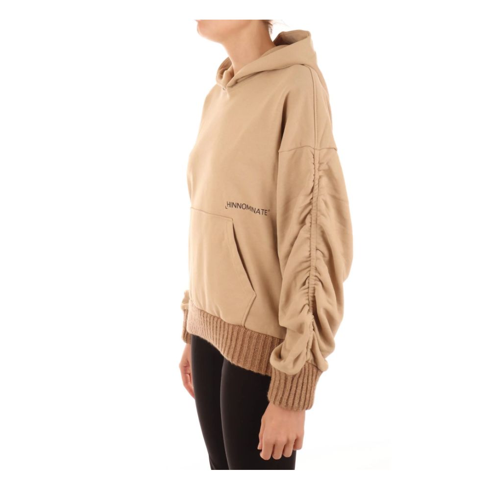 Hinnominate Schicker Kapuzenpullover aus Baumwolle in Übergröße mit gerafften Ärmeln