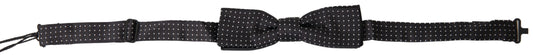 Dolce & Gabbana Schwarze Polka Dot Seide Verstellbare Männer Hals Papillon Fliege